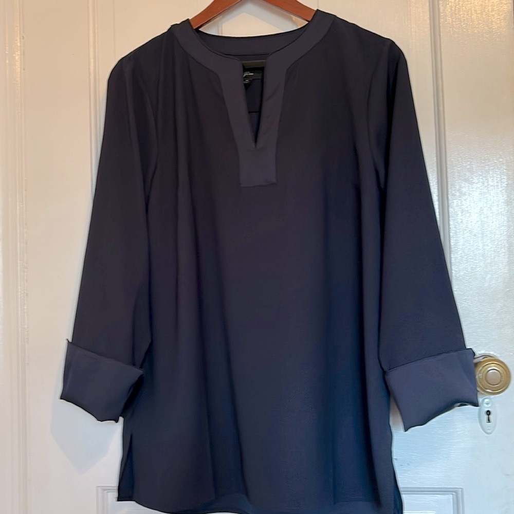 J.crew tunic top navy blue size medium